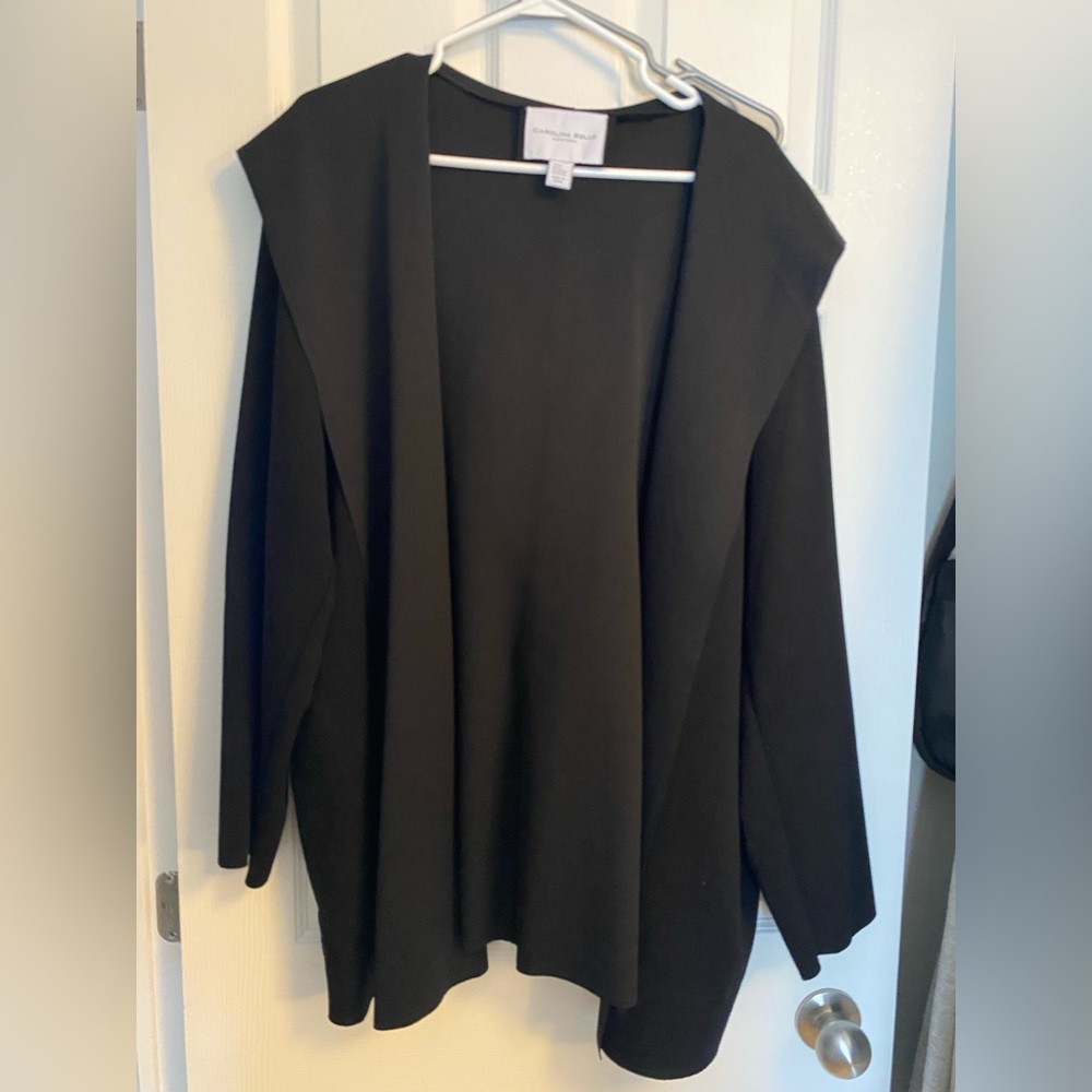 Carolina Belle Black Open Front Jacket